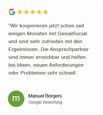 Google Bewertung Manuel Börgers