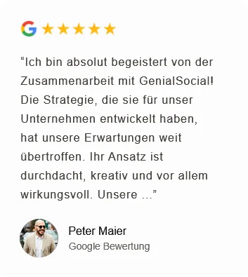 Google Bewertung Peter Maier